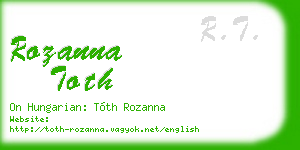 rozanna toth business card